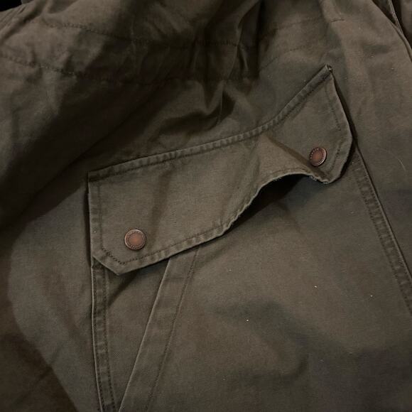 Duluth Trading Co Can-Do Canvas Coat Size 4X Full Zip Flannel Lined Hooded Chore - Picture 7 of 9